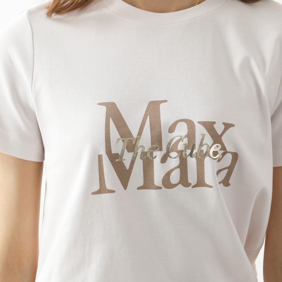 S MAX MARA エス マックスマーラ 半袖 Tシャツ ONDA The Cube レディース カットソー コットン ロゴT クルーネック  カラー2色