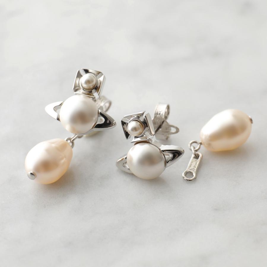 Vivienne Westwood ヴィヴィアンウエストウッド ピアス INASS EARRINGS 62020104 レディース アクセサリー オーブ パール カラー2色の画像