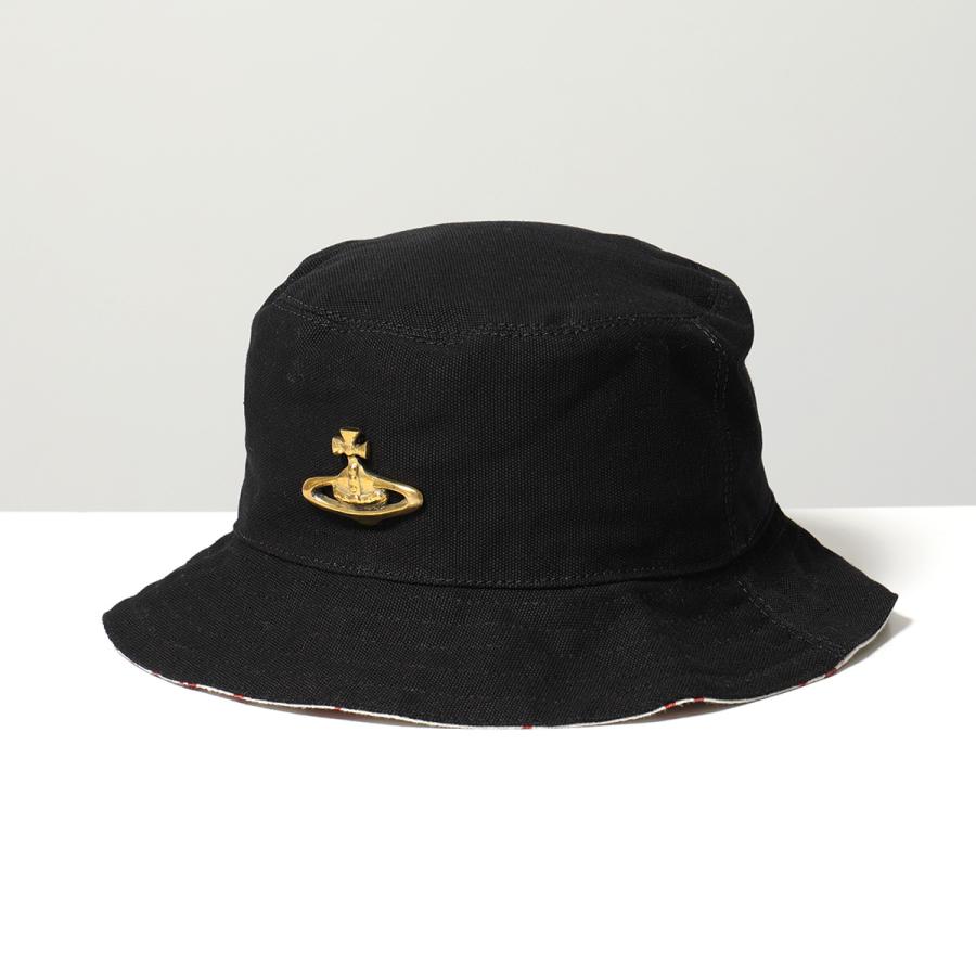 お得な特別割引価格 Vivienne Westwood ヴィヴィアンウエストウッド バケットハット Fisher Bucket Hat メンズ メタルオーブ ロゴ 帽子 N401 Black Www Ampselectric Com