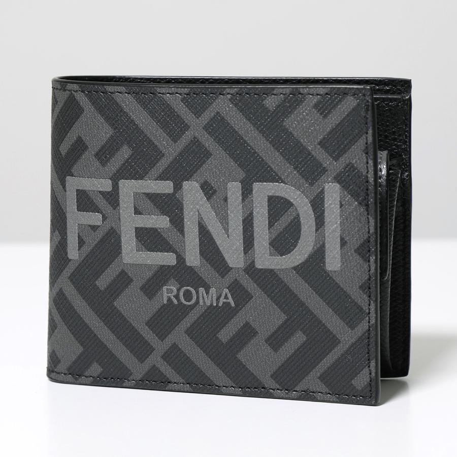 FENDI フェンディ 二つ折り財布 7M0339 AJJ8 メンズ コーテッド FENDI フェンディ 二つ折り財布 7M0339 AJJ8 メンズ コーテッド