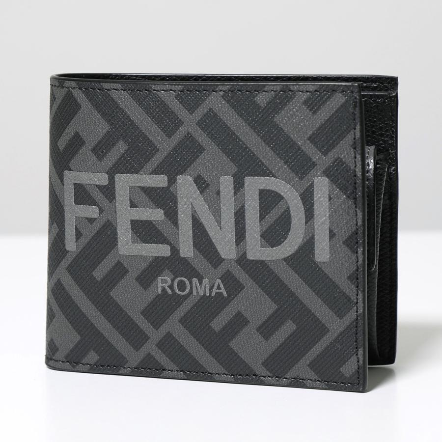 FENDI フェンディ 二つ折り財布 7M0339 AJJ8 メンズ コーテッド