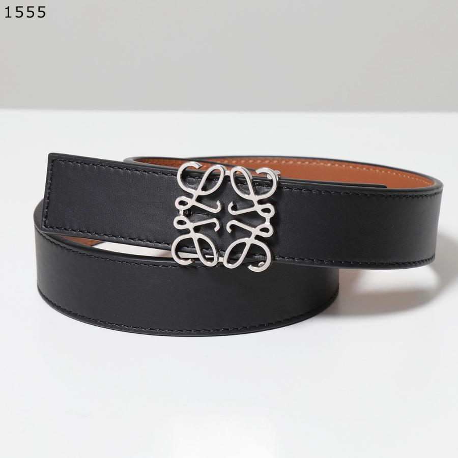 LOEWE 黒 アナグラムレザー ベルト LOEWE（ロエベ） ベルト ANAGRAM REV 2.8 CM BELT アナグラム