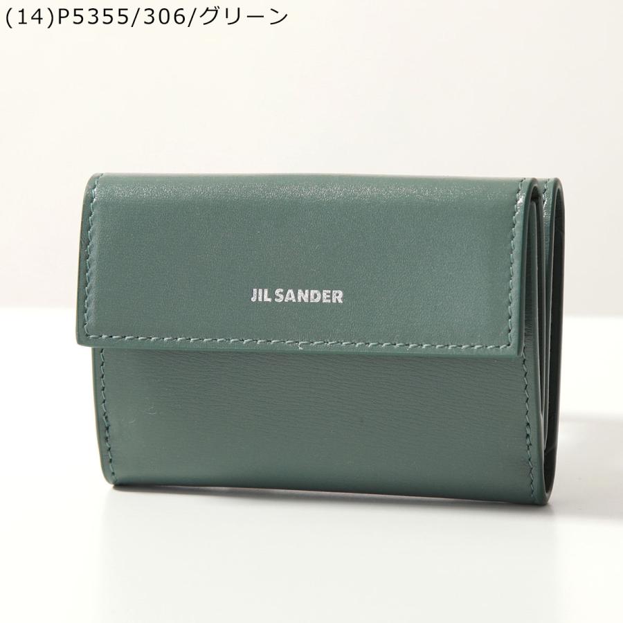 極美品◎JIL SANDER ジルサンダー BABY WALLET ベビーウォレット レザー 三つ折り財布 アクアグリーン 保存袋付き レディース 定価74,800円 JIL SANDER（ジルサンダー） 財布 BABY WALLET J07UI0009P5355