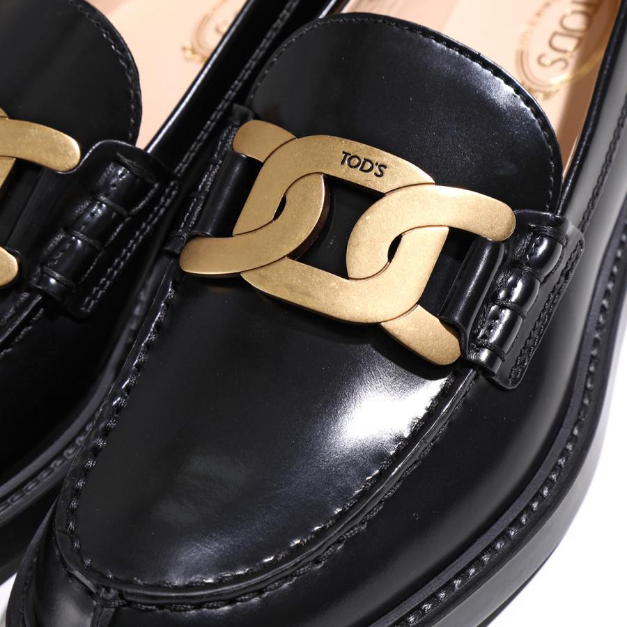 TODS トッズ ローファー XXW59C0EN90 SHA レディース KATE ケイト レザー メタルチェーン シューズ 革靴 カラー2色