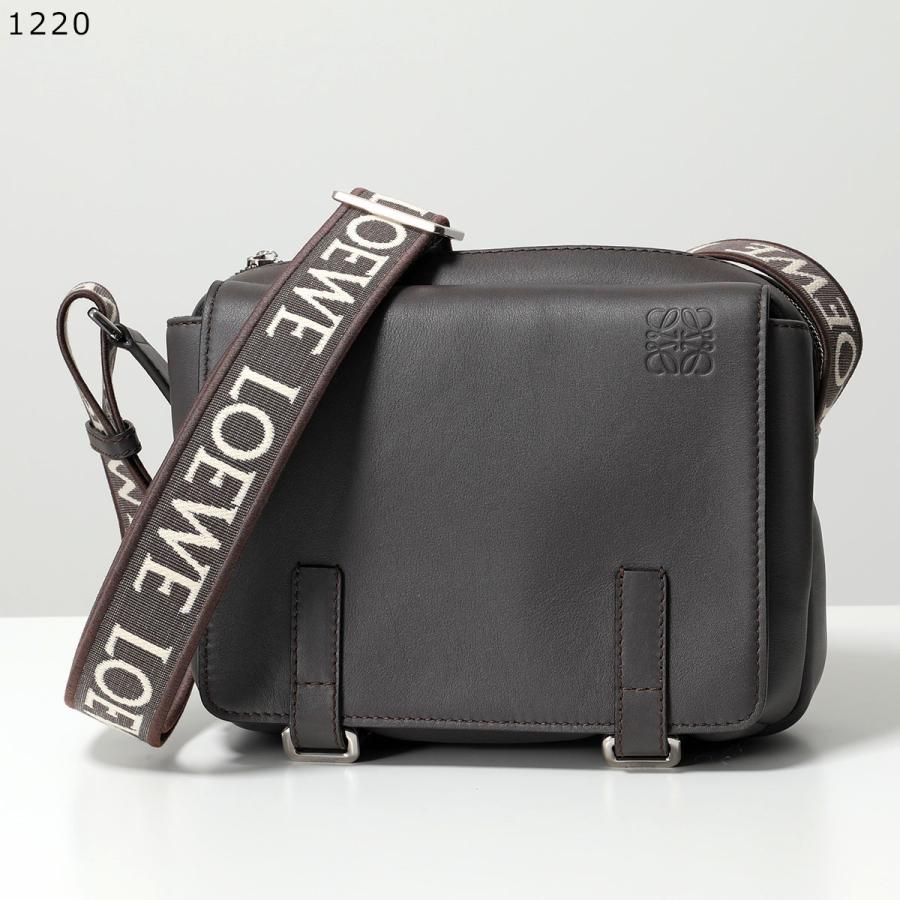 希少⭐︎LOEWE リピートアナグラム キャンバス&レザー 黒 ショルダーバッグ LOEWE（ロエベ） ショルダーバッグ BOLSO MILITARY ミリタリー XS