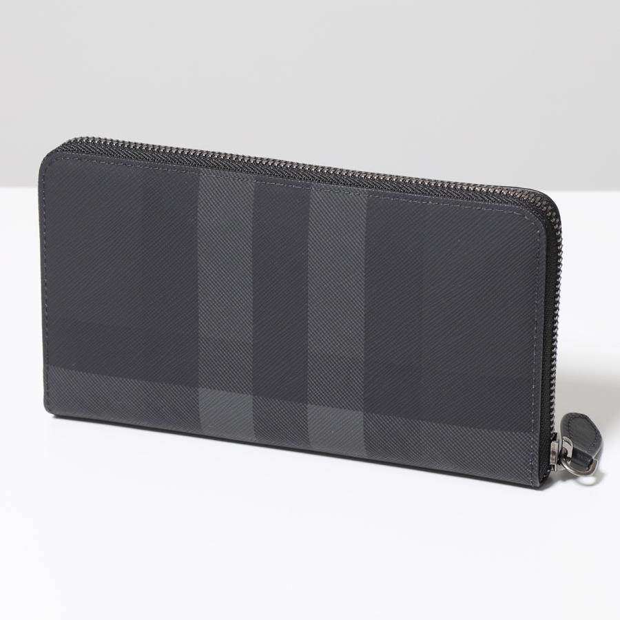 【クーポン】 BURBERRY バーバリー ラウンドファスナー長財布 LG ZIG BRT 8064586 メンズ 小銭入れあり チェック柄 ロゴ A1208 CHARCOAL 【UO8850091564】(31926円)