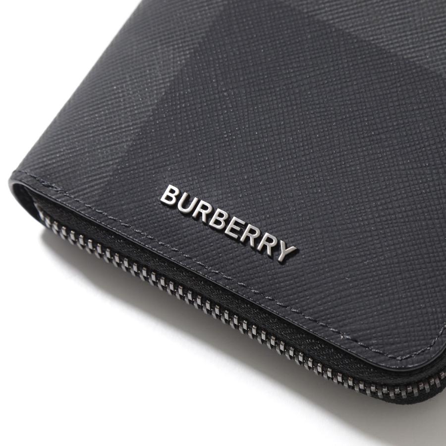 【クーポン】 BURBERRY バーバリー ラウンドファスナー長財布 LG ZIG BRT 8064586 メンズ 小銭入れあり チェック柄 ロゴ A1208 CHARCOAL 【UO8850091564】(31926円)