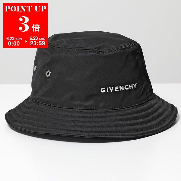 GIVENCHY ジバンシィ バケットハット BPZ05BP0DM メンズ ロゴ 刺繍 ナイロン 帽子 001/BLACK