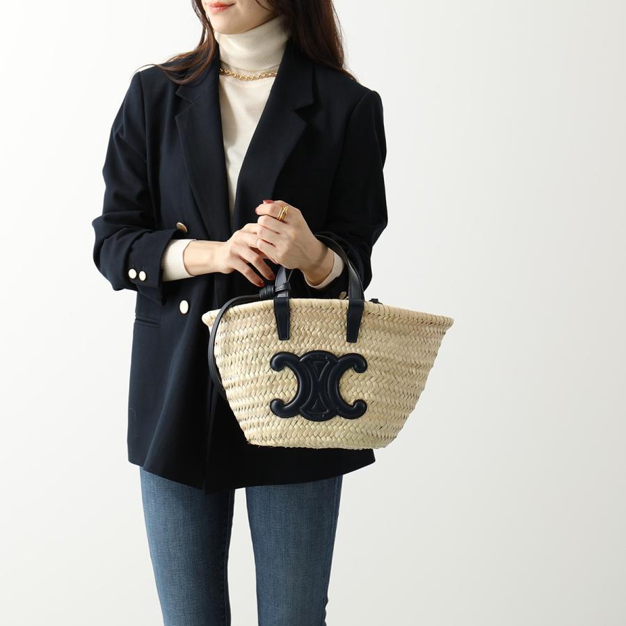 CELINE セリーヌ かごバッグ Teen Triomphe ティーン トリオンフ 194002CML.07OC レディース パニエ  ショルダーバッグ ハンドバッグ 鞄 Navy-Blue