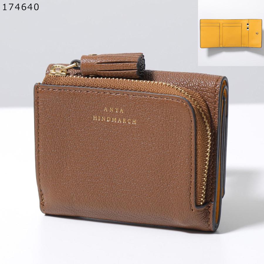 アニヤハインドマーチ ピーピングアイズ 三つ折りウォレット-Mustard ANYA HINDMARCH（アニヤ・ハインドマーチ） 財布 三つ折り財布 EYES
