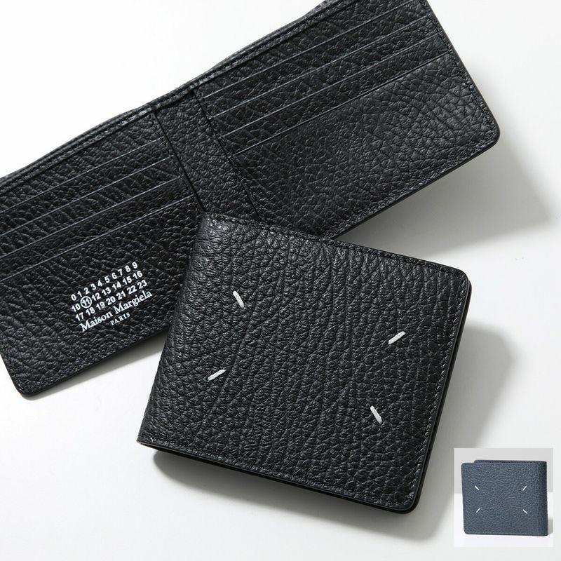 本日限り‼️Maison Margiela レザー製 二つ折り財布 黒 Maison Margiela（メゾンマルジェラ） 二つ折り財布 SA1UI0020 P4745