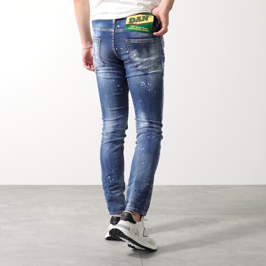 DSQUARED2 ダメージペイント加工 スリムフィットデニムパンツ 50