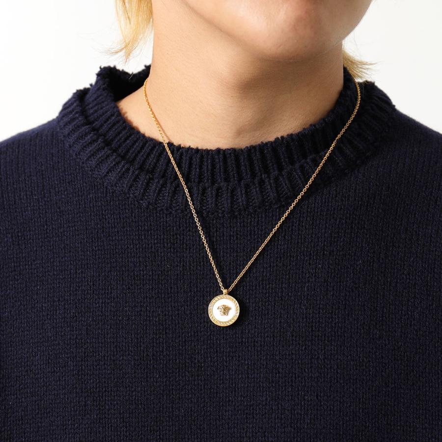 versace ヴェルサーチ　 ネックレス エナメル メドゥーサ ネックレス シルバー | VERSACE JP