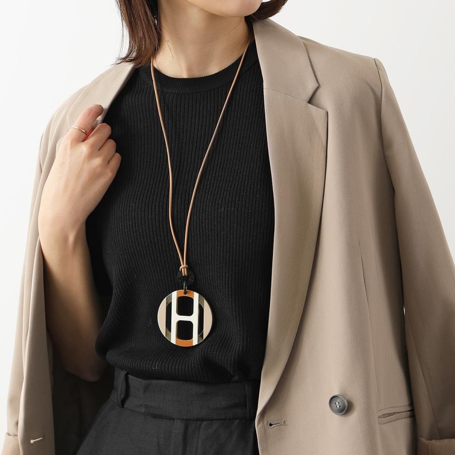 HERMES エルメス ネックレス ペンダント Hエキップ バッファローホーン HERMES☆H エキップ☆H Equipe バッファローホーン ペンダント (HERMES