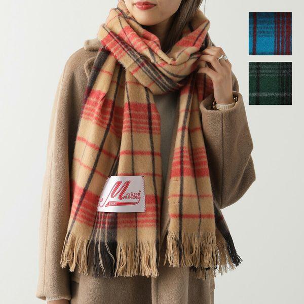 MARNI マルニ マフラー SCMC0081A0 UAW005 レディース チェック ウール  
