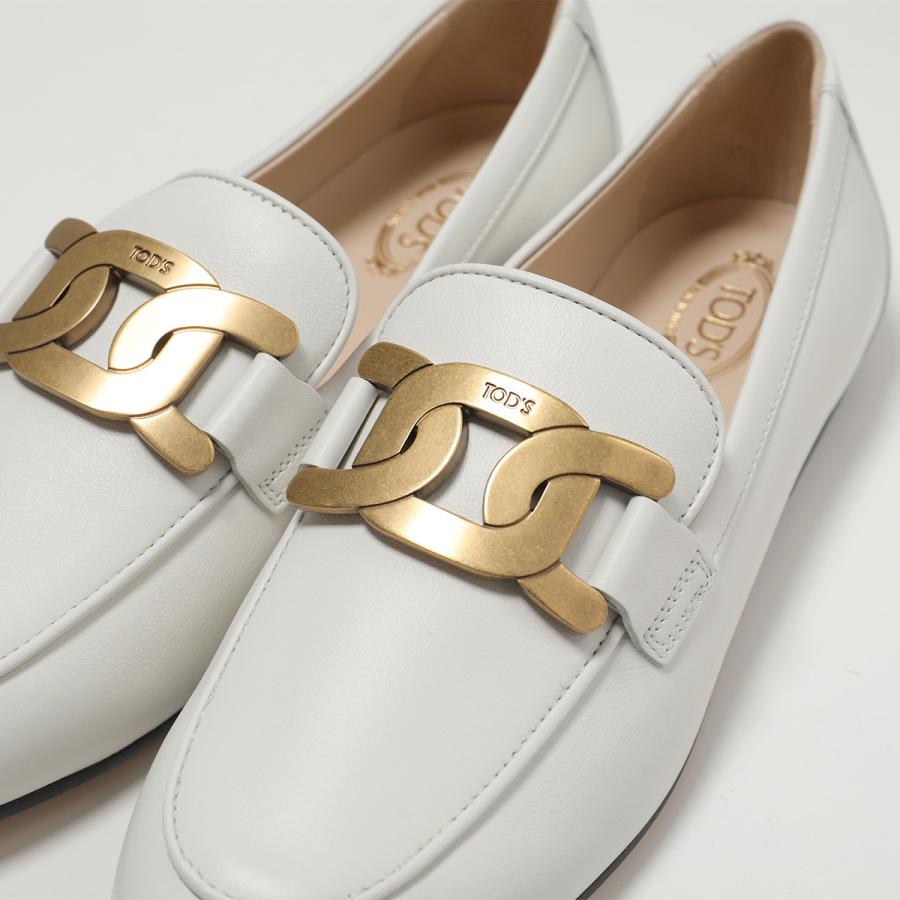 TODS トッズ ローファー XXW79A0DD00MID レディース レザー ケイト チェーン シューズ 靴 B001/BIANCOの画像
