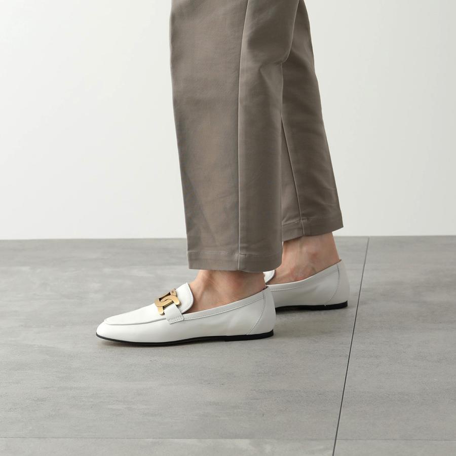 TODS トッズ ローファー XXW79A0DD00MID レディース レザー ケイト チェーン シューズ 靴 B001/BIANCOの画像