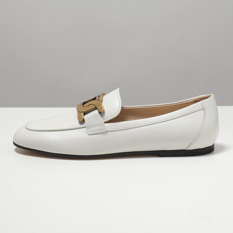 TODS トッズ ローファー XXW79A0DD00MID レディース レザー ケイト チェーン シューズ 靴 B001/BIANCOの画像