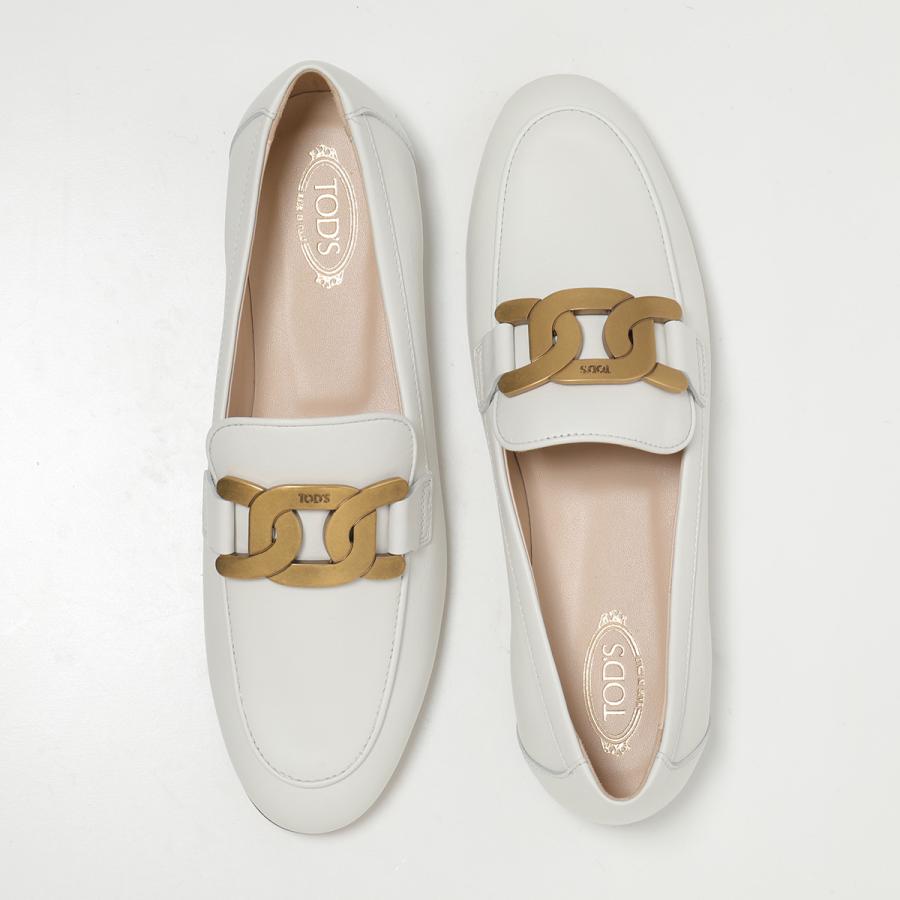 TODS トッズ ローファー XXW79A0DD00MID レディース レザー ケイト チェーン シューズ 靴 B001/BIANCOの画像