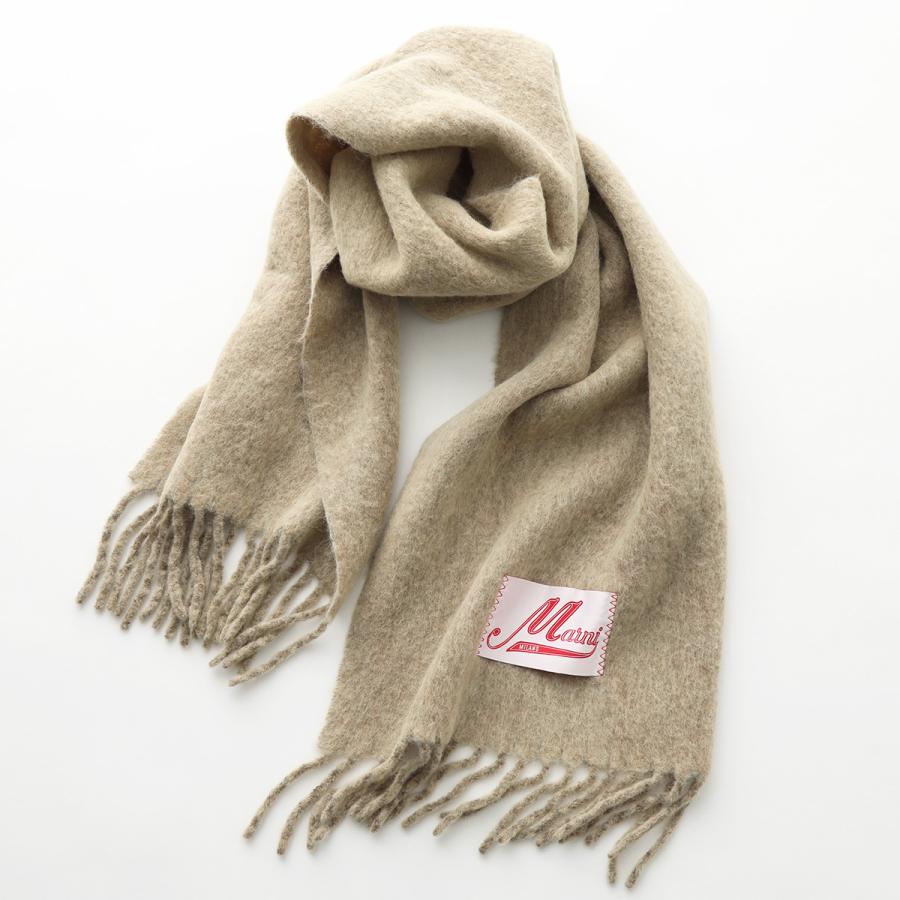 MARNI マルニ マフラー SCZC0033Q0 UAW004 メンズ ロゴラベル フリンジ  