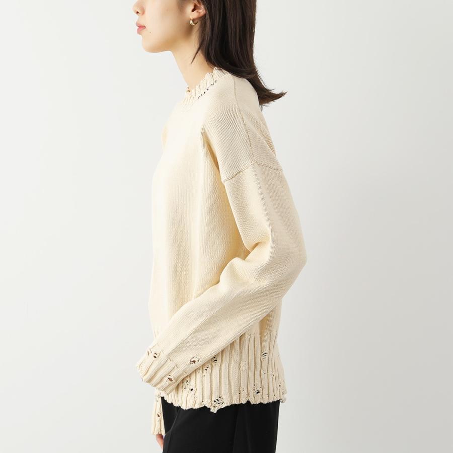 マルニ　2022年　ハイネックニット　ロゴ刺繍　ダメージ加工　グランジ　ベージュ 楽天市場】【定価149,600円(税込)】MARNI -マルニ- 刺繍ロゴと
