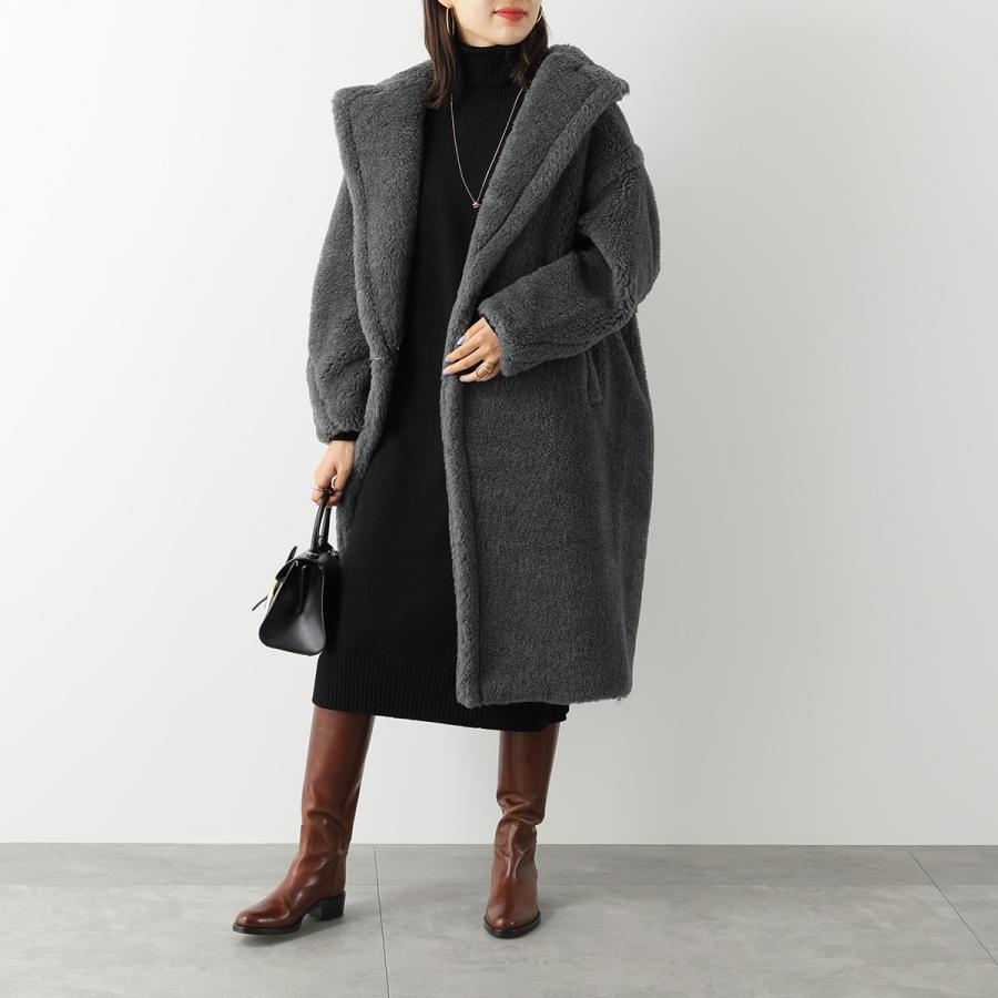 美品☆Max Mara アルパカ×ヴァージンウール ロングコート チェスター-