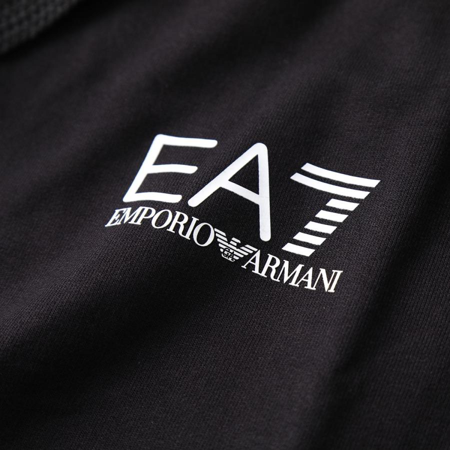 新品】EA7/アルマーニジュニア バックロゴ黒スウェットパーカ 8A・8歳