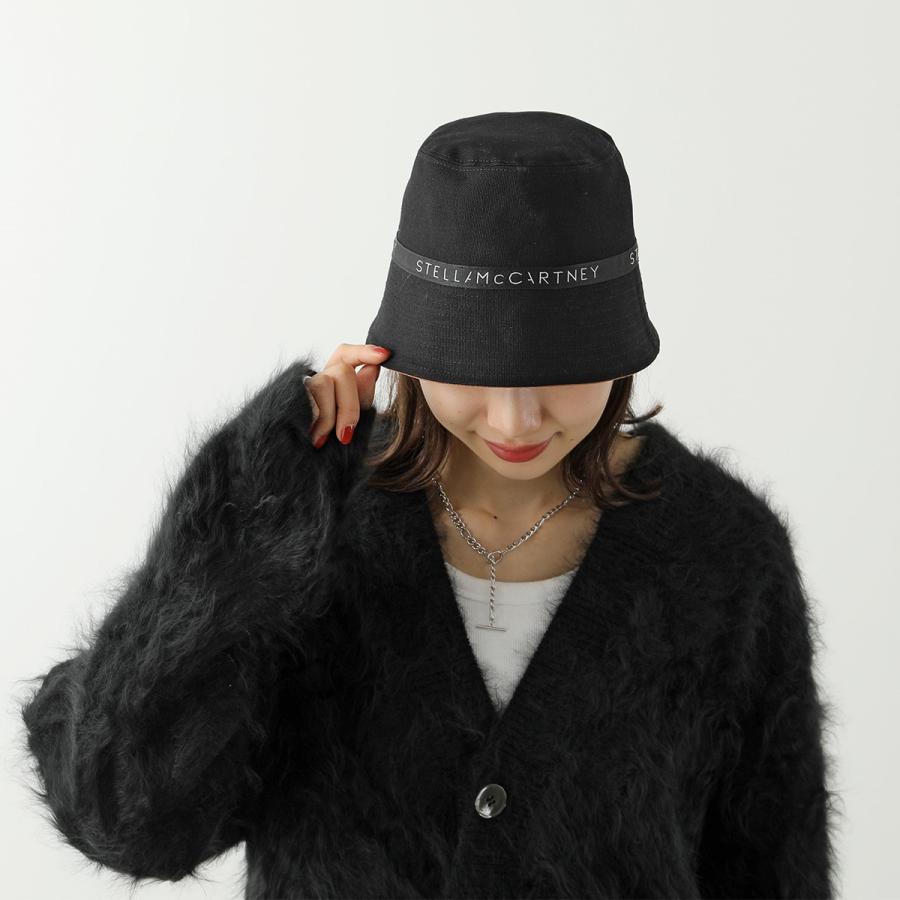 STELLA McCARTNEY ステラマッカートニー バケットハット 900453 WP0113 レディース リバーシブル ロゴ刺繍 コットン 帽子 2312/COGNAC/BLACK STELLA McCARTNEY ステラマッカートニー バケットハット WP0113 レディース リバーシブル ロゴ刺繍 コットン 帽子 2312/COGNAC/BLACK