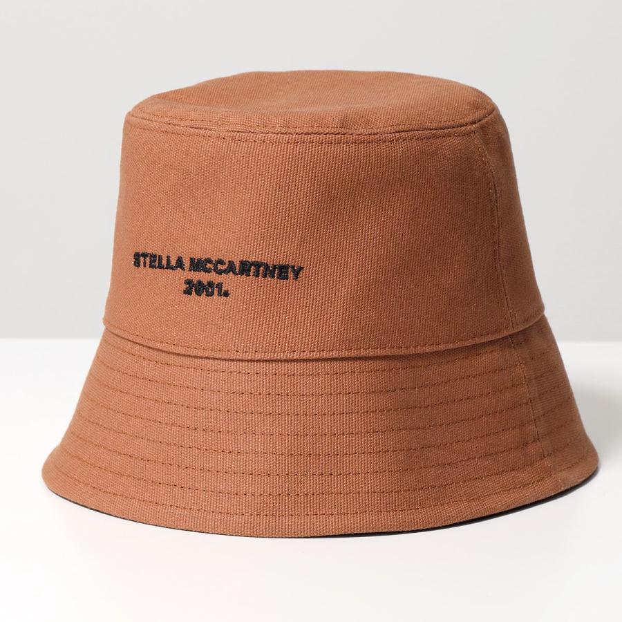 STELLA McCARTNEY ステラマッカートニー バケットハット 900453 WP0113 レディース リバーシブル ロゴ刺繍 コットン 帽子 2312/COGNAC/BLACK STELLA McCARTNEY ステラマッカートニー バケットハット WP0113 レディース リバーシブル ロゴ刺繍 コットン 帽子 2312/COGNAC/BLACK