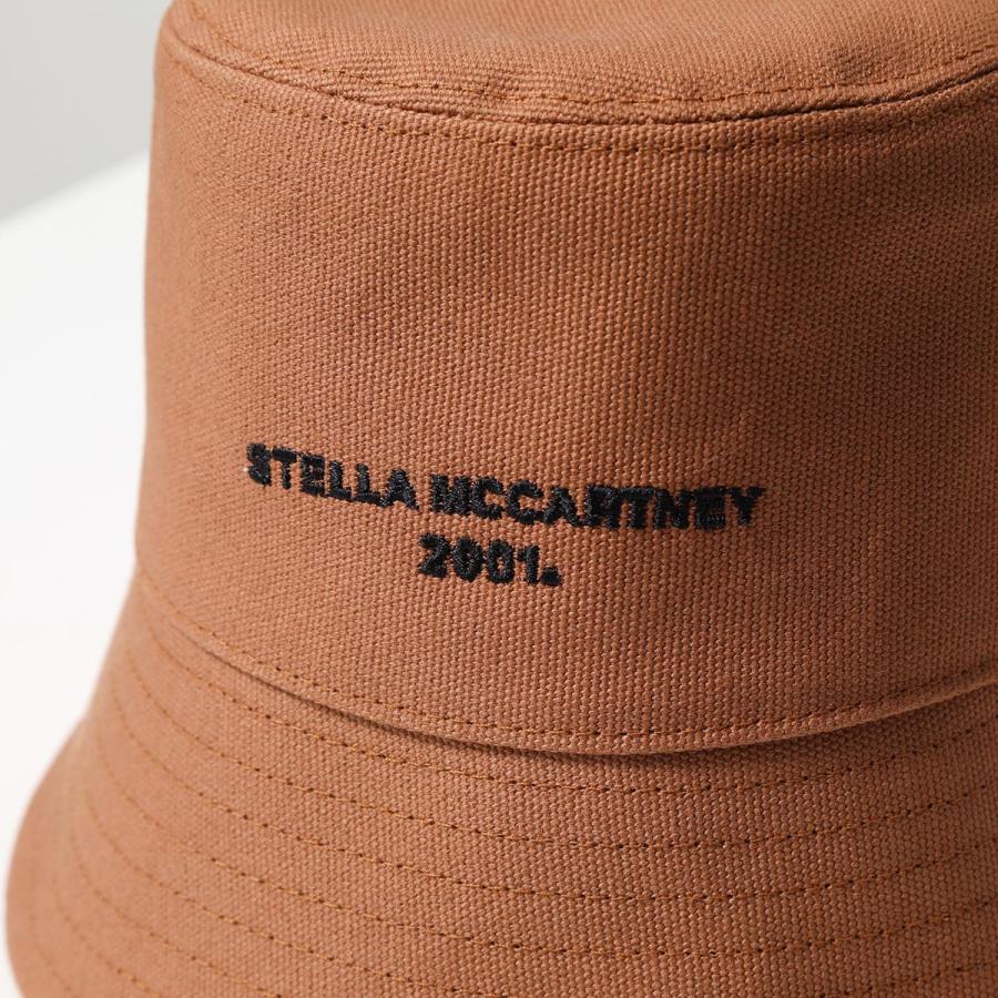 STELLA McCARTNEY ステラマッカートニー バケットハット 900453 WP0113 レディース リバーシブル ロゴ刺繍 コットン 帽子 2312/COGNAC/BLACK STELLA McCARTNEY ステラマッカートニー バケットハット WP0113 レディース リバーシブル ロゴ刺繍 コットン 帽子 2312/COGNAC/BLACK