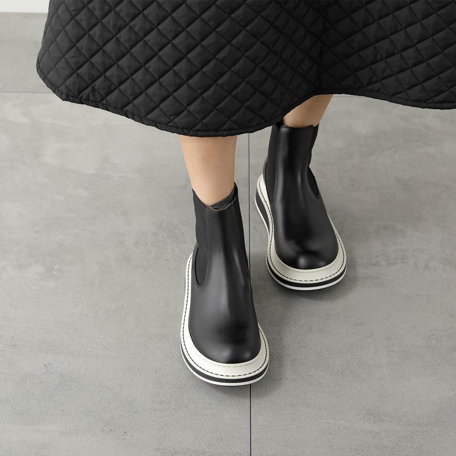 LOEWE ロエベ ショートブーツ CHELSEA BOOT L815S05X12 レディース レザー チェルシー サイドゴア アンクルブーツ ロゴ  靴 1100/BLACK