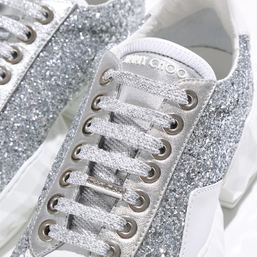 Jimmy Choo ジミーチュウ スニーカー DIAMOND/F CGC レディース グリッター ラメ ロゴ ローカット ダイヤモンド 靴  SILVER-MIX