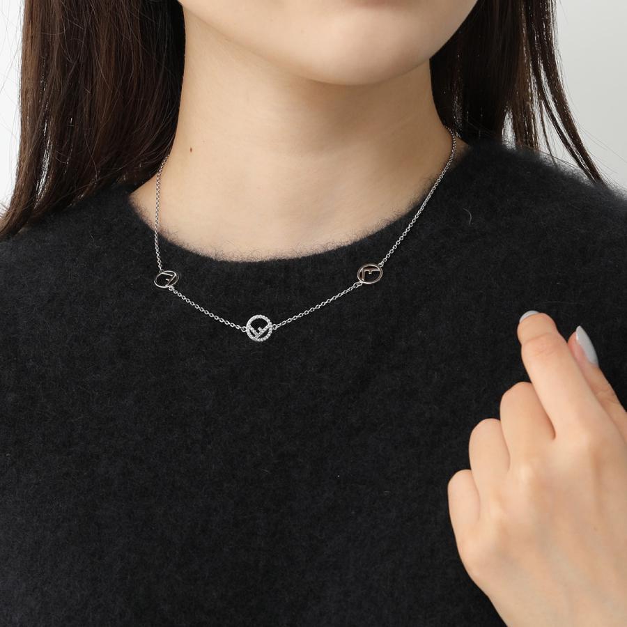 FENDI フェンディ ネックレス 8AG735 6DM レディース エフイズ ロゴ 