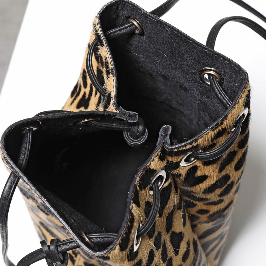 MARCO MASI マルコマージ ハラコ 巾着バッグ レオパード ハンドバッグ