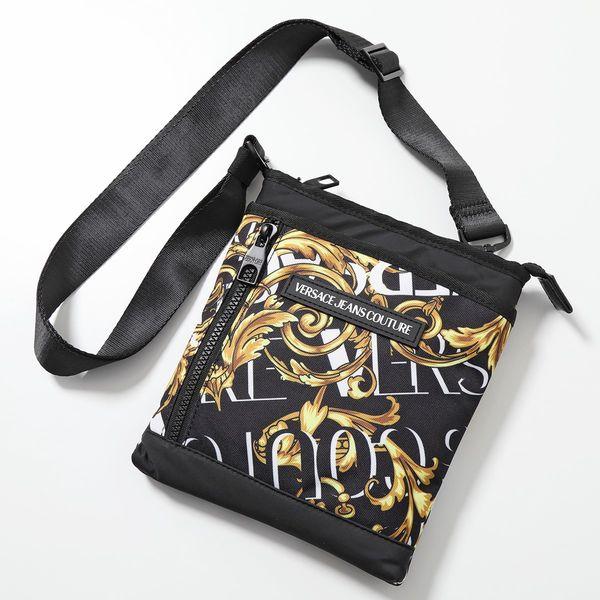 VERSACE JEANS COUTURE ヴェルサーチ ジーンズ ショルダーバッグ 73YA4BC5 ZS415 メンズ ロゴクチュール 総柄 鞄 899 341012461インポート