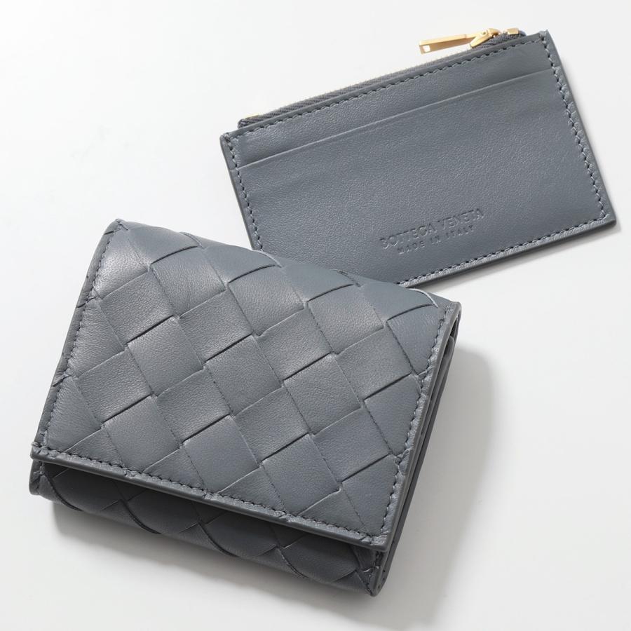 定番のクラシック BOTTEGA VENETA ボッテガヴェネタ 三つ折り財布 719424 VCPP2 レディース イントレチャート レザー ミニ財布 コイン＆カードケース付き カラー2色