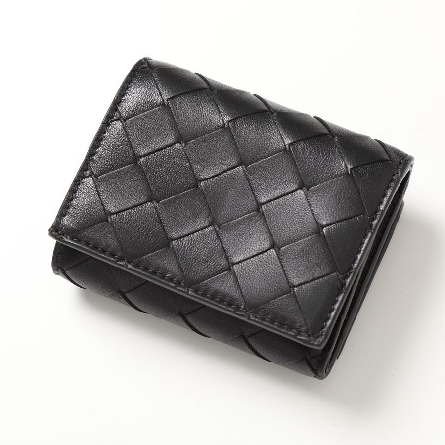 定番のクラシック BOTTEGA VENETA ボッテガヴェネタ 三つ折り財布 719424 VCPP2 レディース イントレチャート レザー ミニ財布 コイン＆カードケース付き カラー2色