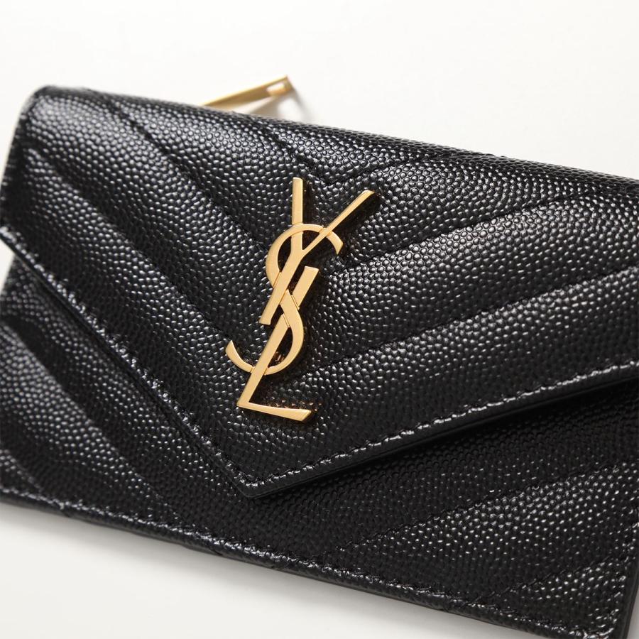 サンローラン SAINT LAURENTキルティング ミニ財布コインカード