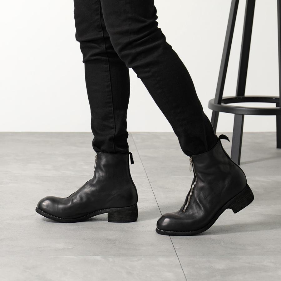 GUIDI（グイディ） フロントジップブーツ PL1 メンズ ホースレザー