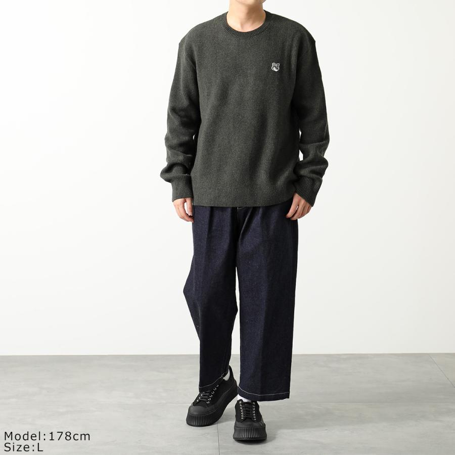 MAISON KITSUNE メゾンキツネ セーター GREY FOX HEAD PATCH RELAXED 