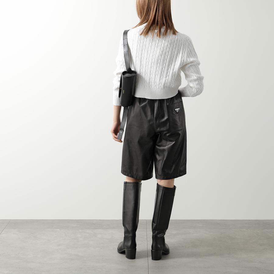 PRADA プラダ ショーツ UPP224 1WDV レディース レザー ハーフ PRADA プラダ ショーツ UPP224 1WDV レディース レザー ハーフ