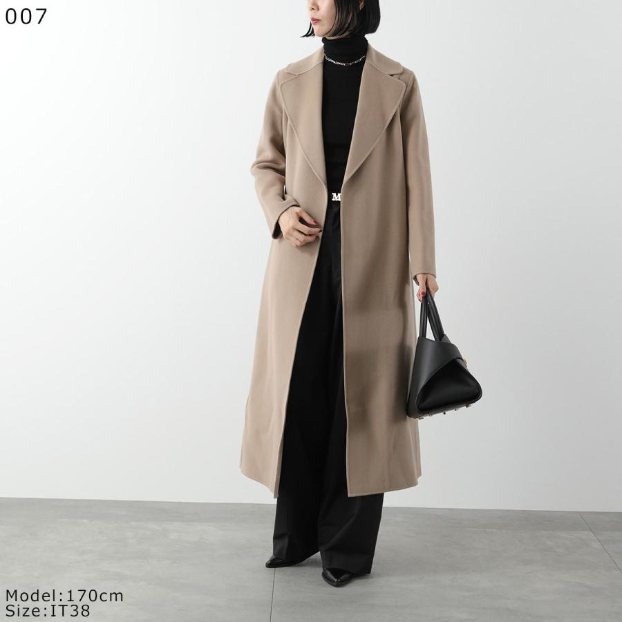 S Maxmaraピュアヴァージンウール ダブルフェイスコート ポルド ECRU S MAXMARA（エスマックスマーラ） エス マックスマーラ ロングコート