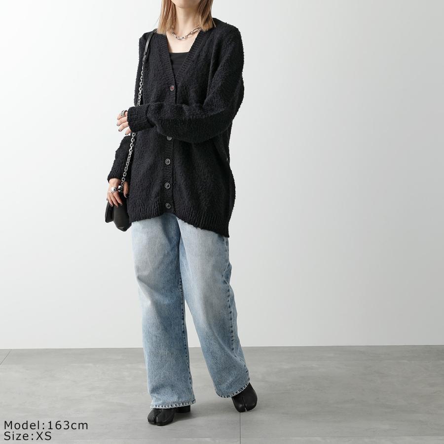 MAISON MARGIELA 4 14 メゾンマルジェラ ブーグレニットカーディガン SI0GP0002 S17664 レディース オーバーサイズ  Vネック ナイロン混コットン 900