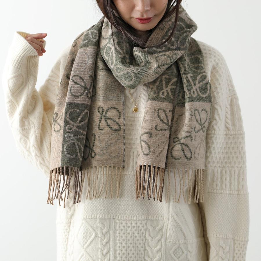 LOEWE ウールとカシミアのアナグラム スカーフ | ddechuquisaca.gob.bo