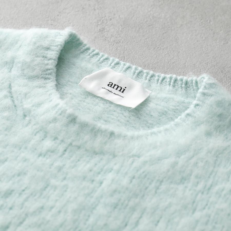ami paris アミパリス シャギーニット BRUSHED CREWNECK SWEATER  
