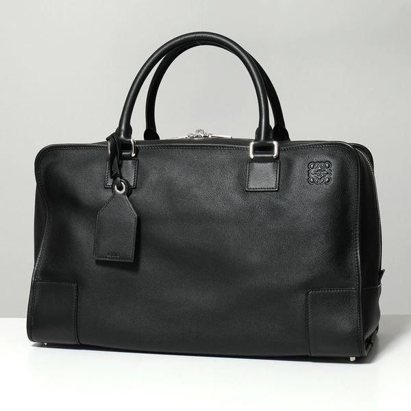 LOEWE ロエベ レザー ハンドバッグ ボストンバッグ ポーチ付き ブラック LOEWE ロエベ レザー ハンドバッグ ボストンバッグ ポーチ付き