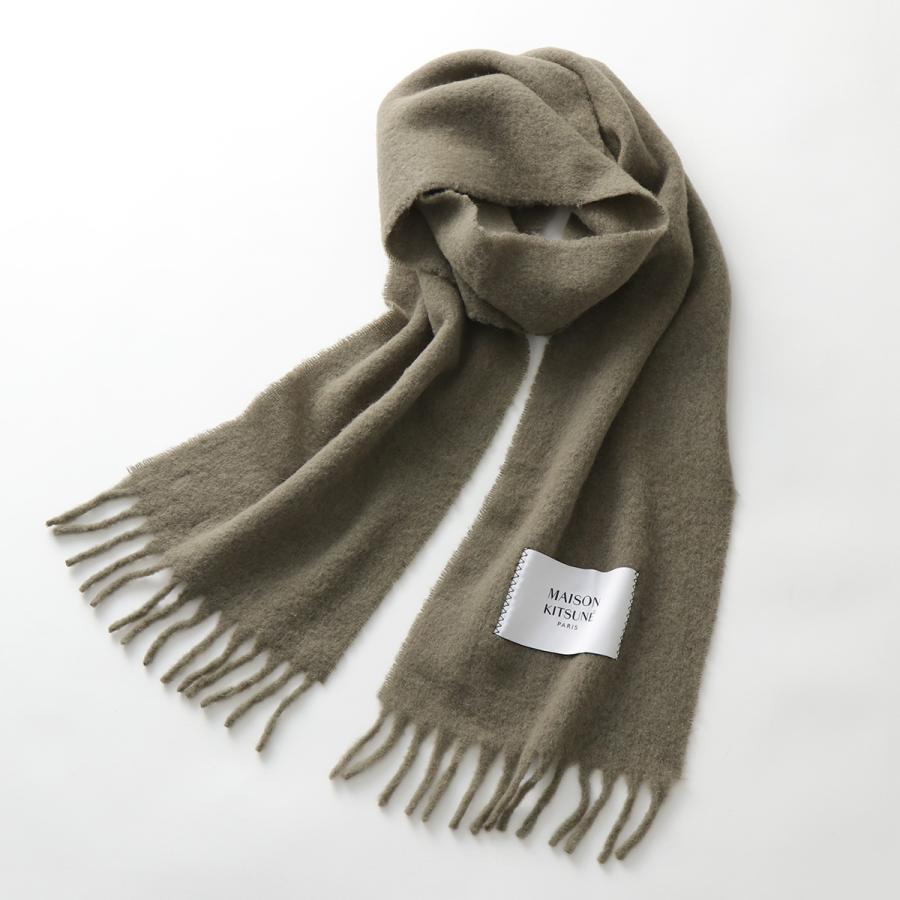 MAISON KITSUNE メゾンキツネ マフラー PLAIN FRINGED SCARF