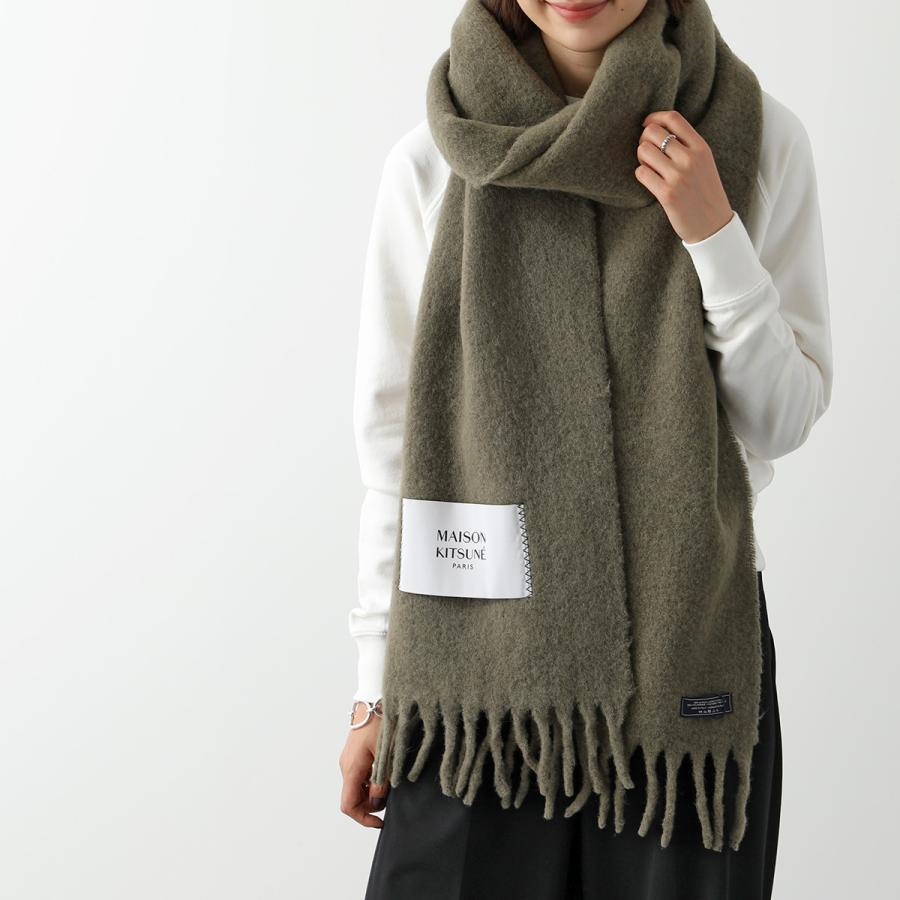 MAISON KITSUNE メゾンキツネ マフラー PLAIN FRINGED SCARF MAISON KITSUNE メゾンキツネ マフラー PLAIN FRINGED SCARF
