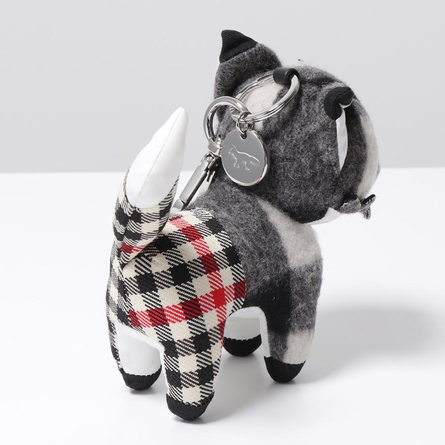 MAISON KITSUNE メゾンキツネ キーホルダー BIG FOX BAG CHARM JU06928WM0022 レディース フォックス  バッグチャーム C197/BLACK-WHITE-CHECK