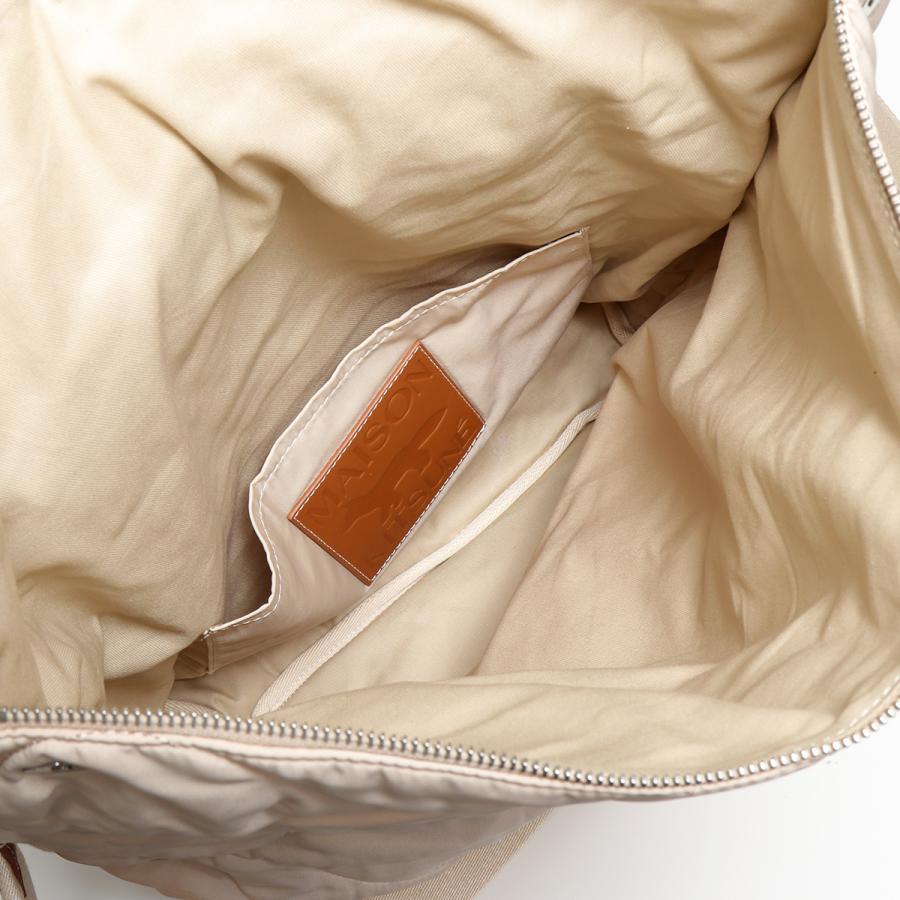 メゾンキツネ　キルティング ブラックバッグ NYLON QUILTED BAG（ショルダーバッグ）｜Maison Kitsune